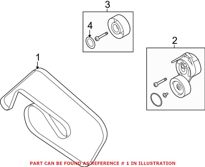 Audi Accessory Drive Belt (6K 2404) 06E903137AC