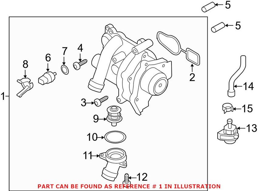 Audi VW Engine Water Pump (w/ Housing) 06H121026DD