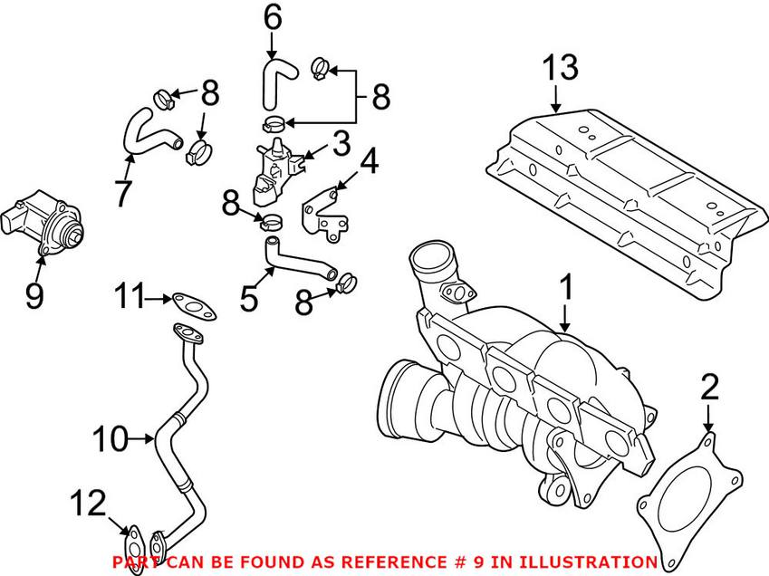 Audi VW Boost Control Valve 06H145710D