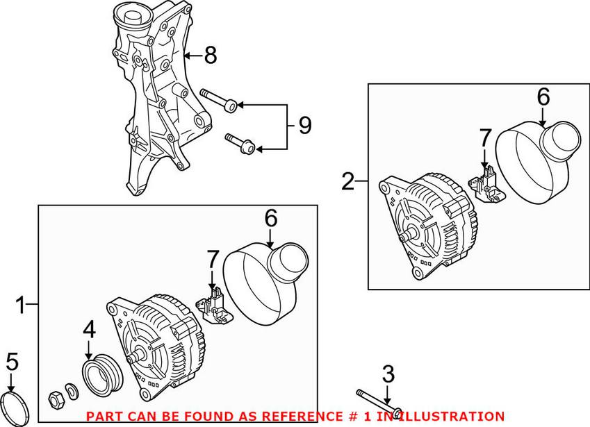 Audi Alternator 06H903018M