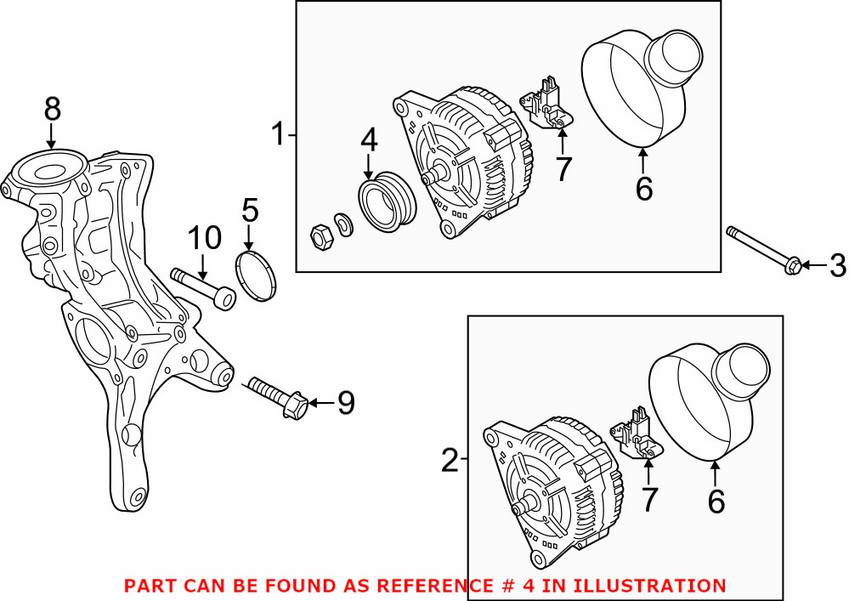 Audi Alternator Pulley 06H903119C