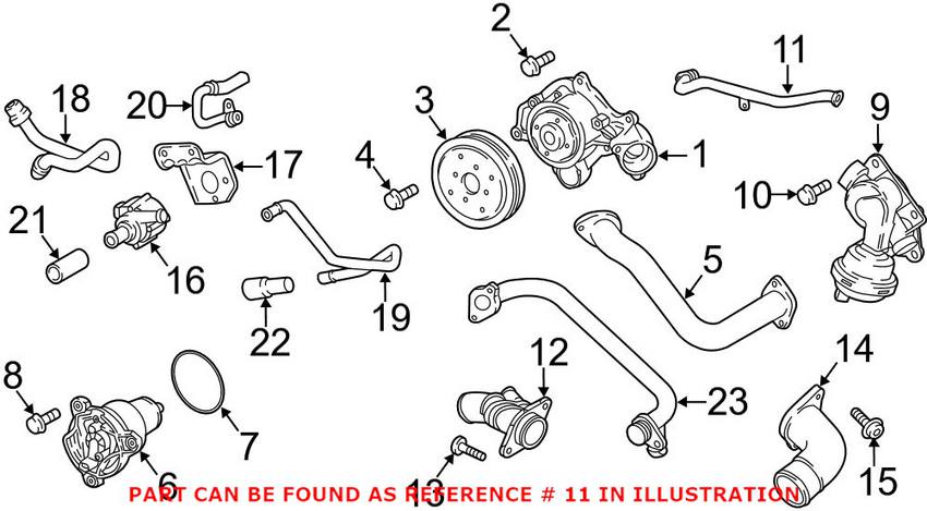 Audi Engine Coolant Pipe