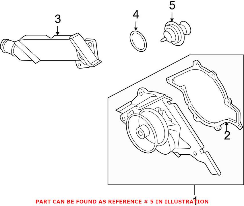 Audi VW Engine Coolant Thermostat (87C) 077121113D