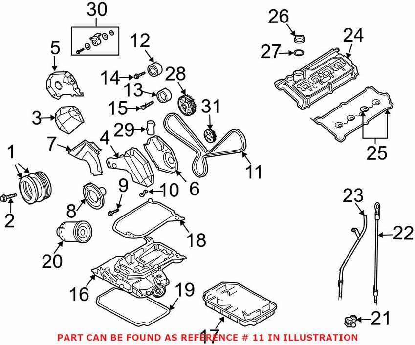 Audi VW Engine Timing Belt 078109119J