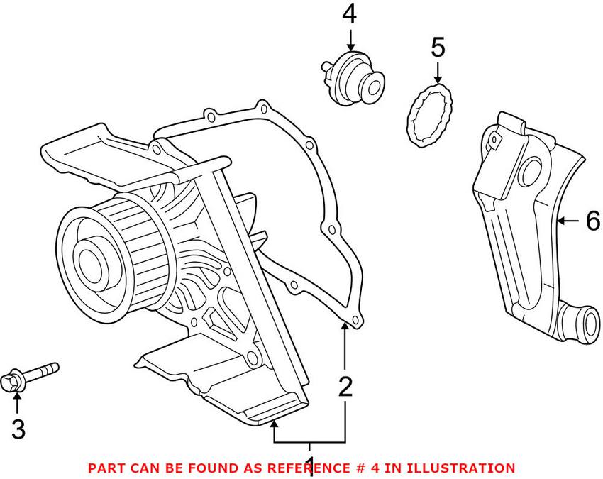 Audi Engine Coolant Thermostat (92C) 078121113G