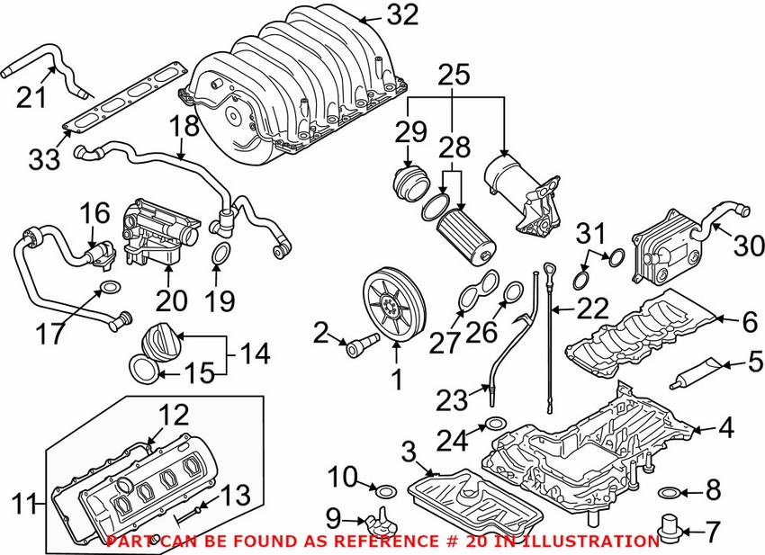 Audi PCV Oil Separator 079103464F