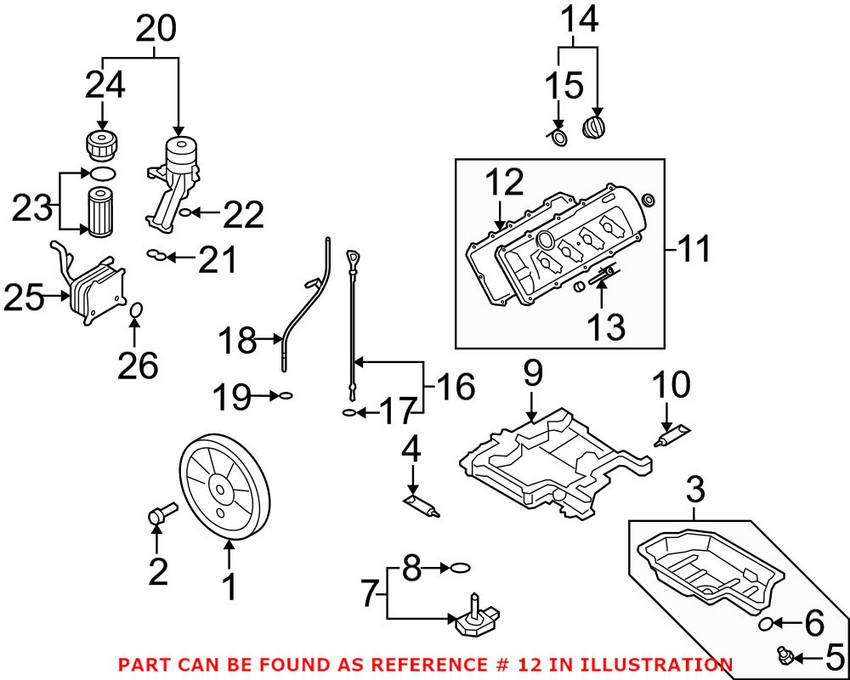 Audi Valve Cover Gasket - Passenger Side 079103484C