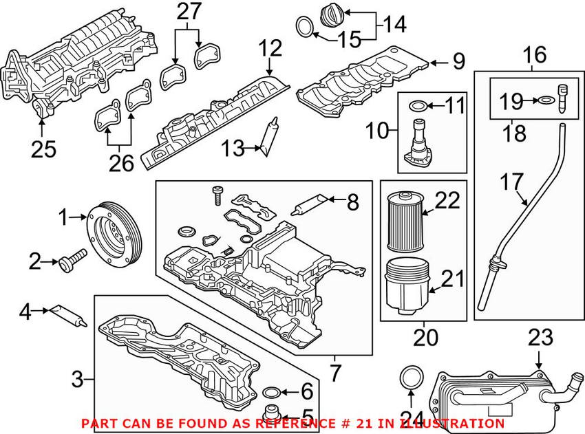 Audi Engine Oil Filter Housing Cover 079115433C