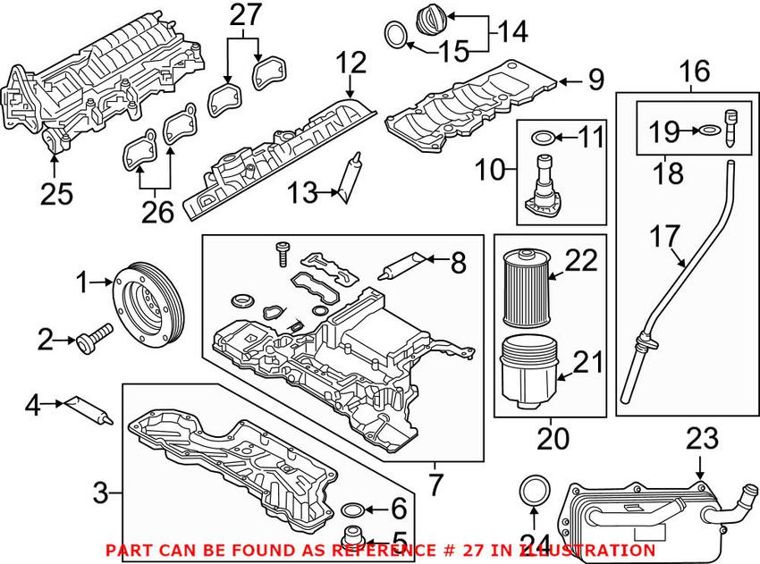 Audi Engine Intake Manifold Gasket - Lower 079129717G