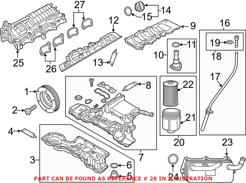 Audi Engine Intake Manifold Gasket - Lower 079129717H