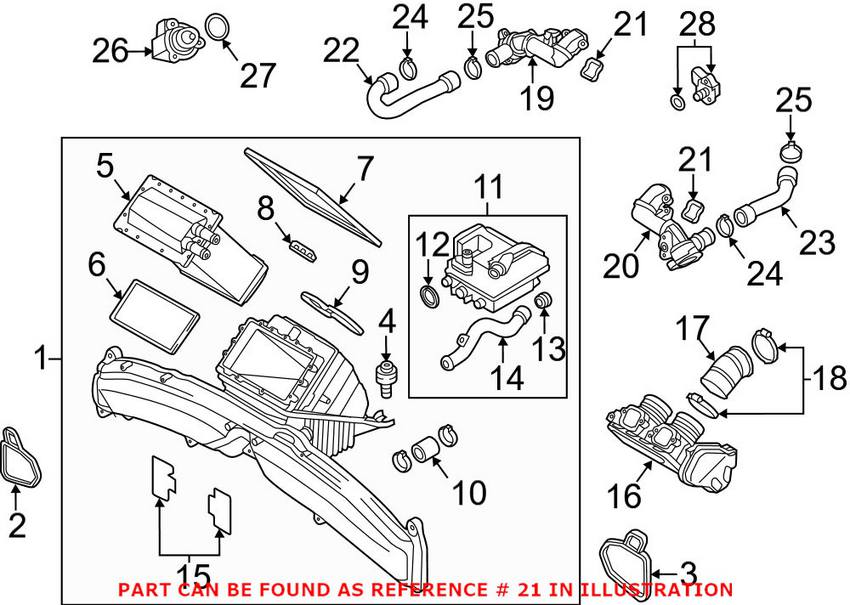 Audi Turbocharger Intercooler Tube Seal 079145417B