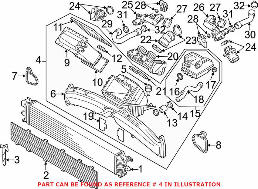 Audi Engine Air Intake Hose 079145581T