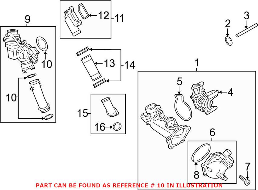 Audi Engine Coolant Thermostat Gasket 079198013