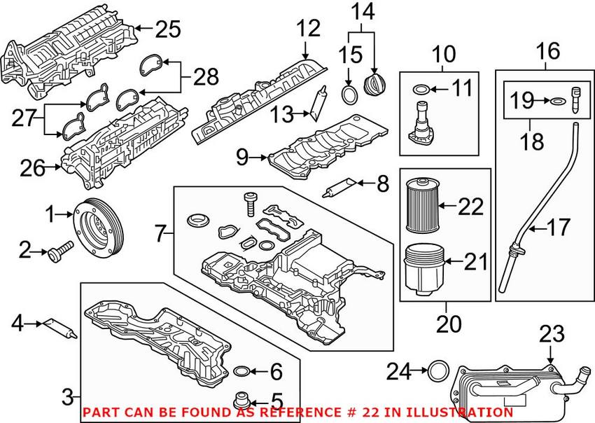 Audi Engine Oil Filter 079198405D