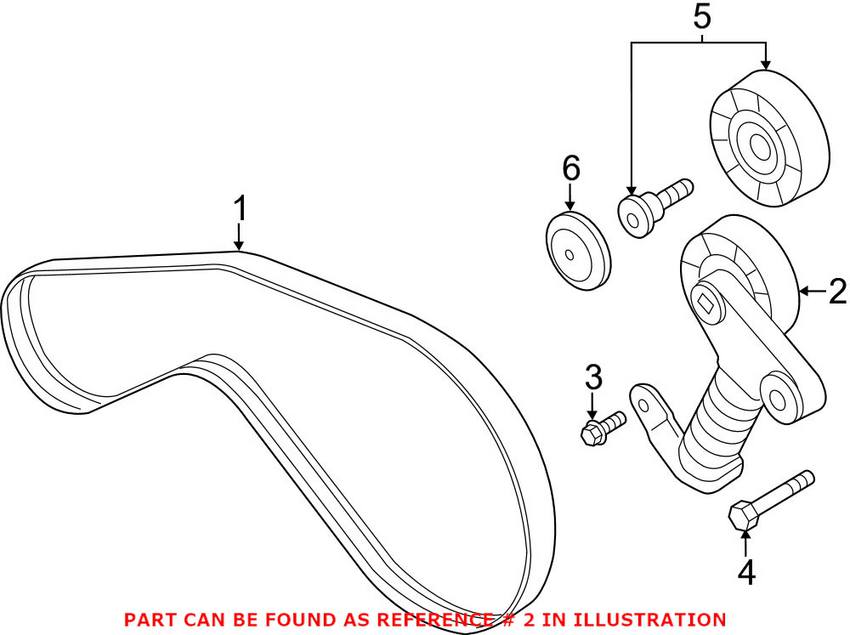 Audi Accessory Drive Belt Tensioner Assembly 079903133BG