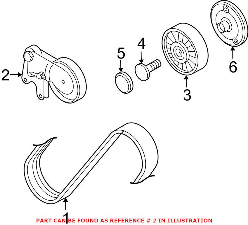 Audi Drive Belt Tensioner 079903133R