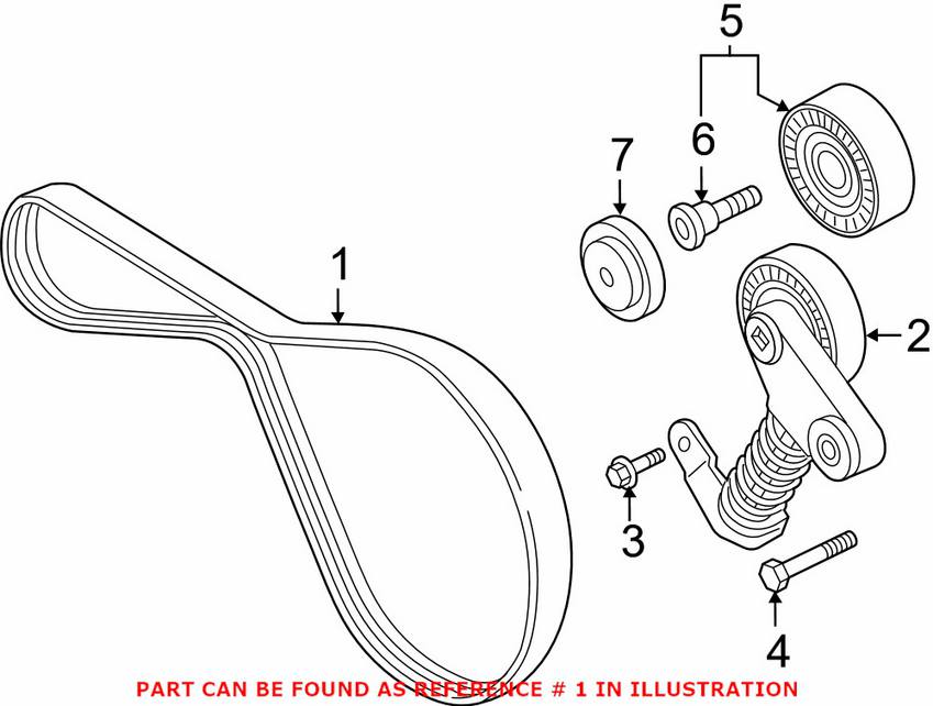 Audi Accessory Drive Belt 079903137AJ