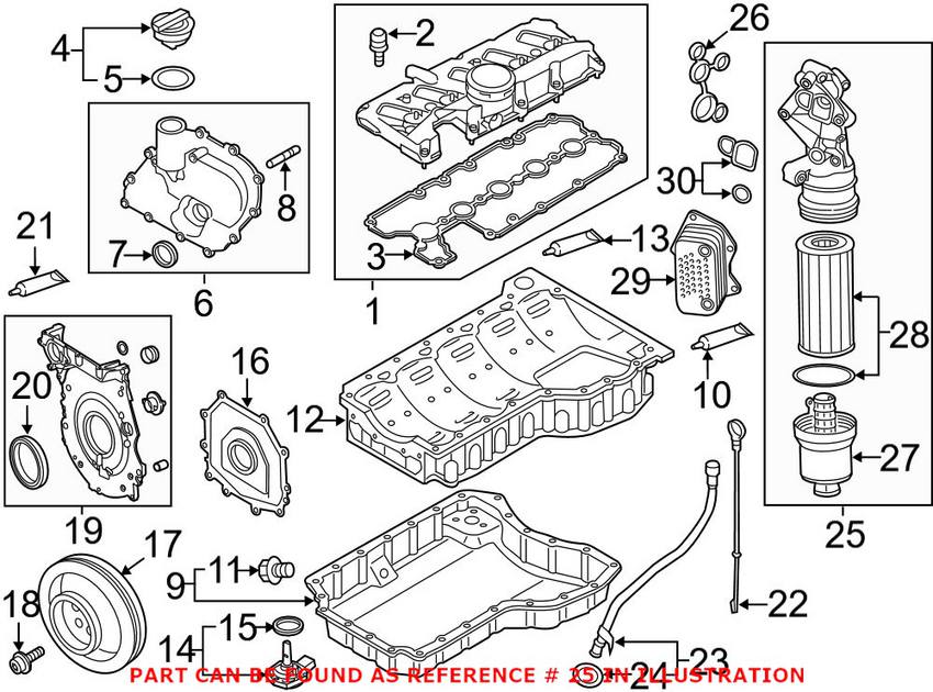 Audi VW Engine Oil Filter Housing 07K115397D