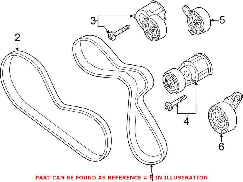 Audi VW Serpentine Belt Idler Pulley - Lower 07K145172C