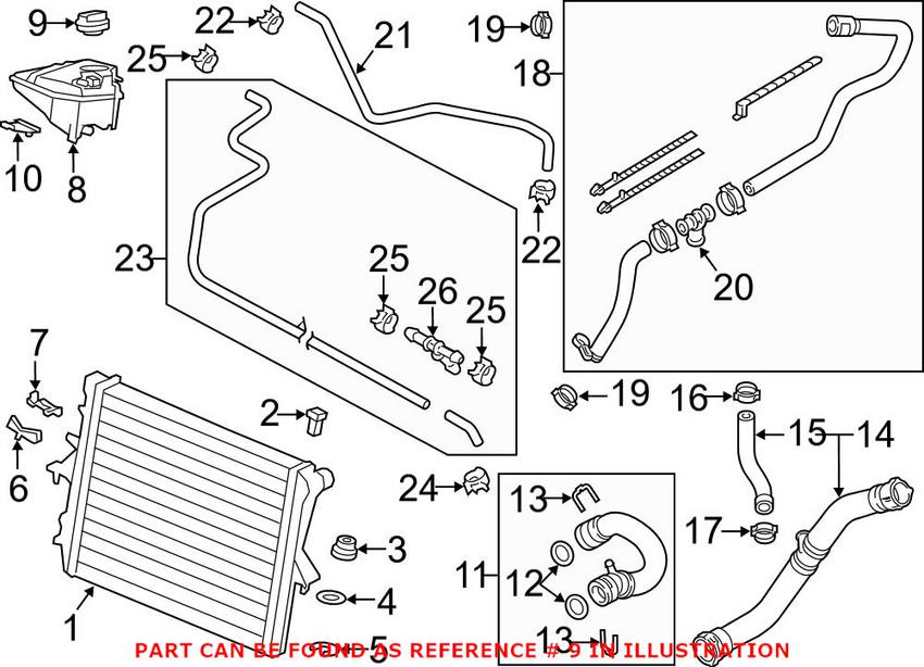 Audi VW Expansion Tank Cap 1J0121321B