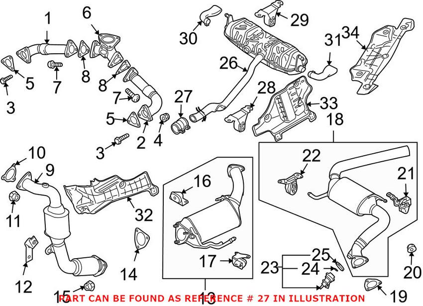 VW Exhaust Sleeve - Dual Band (65x95mm) 1K0253141J