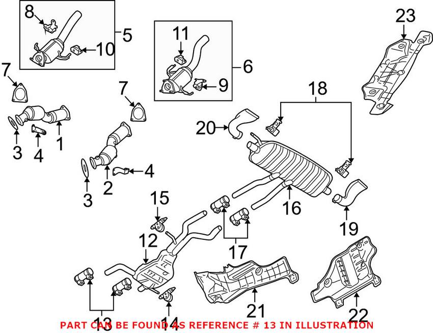 VW Exhaust Clamp (60x95mm) 1K0253141N