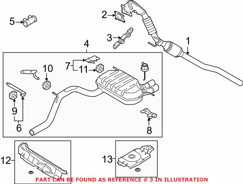 Audi VW Exhaust Hanger 1K0253144BD