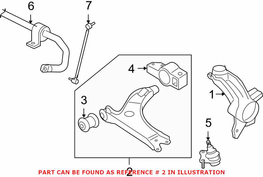 Audi VW Control Arm - Front Passenger Side Lower 1K0407152AC