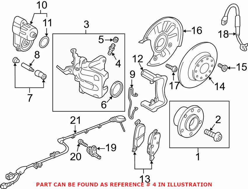 VW Brake Bleeder Screw 1K0615273B