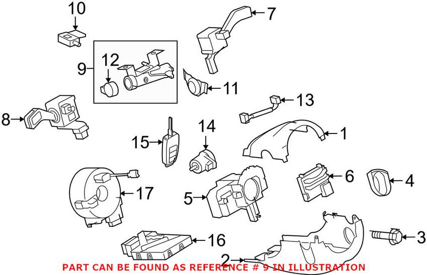 VW Steering Column Lock 1K0905841