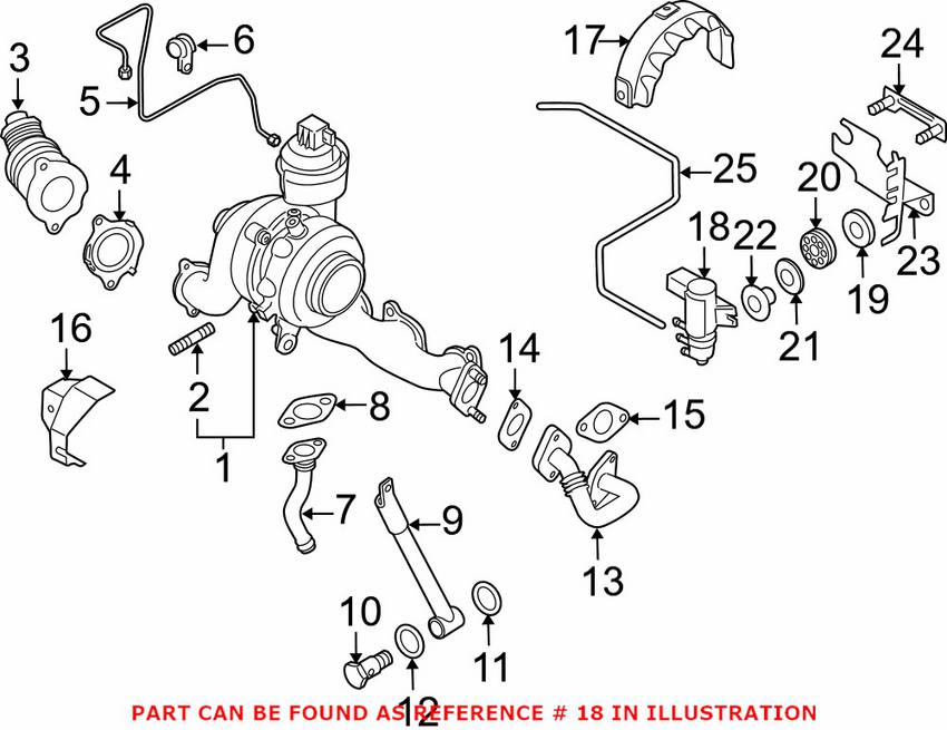 Audi VW EGR Pressure Converter Valve 1K0906627A