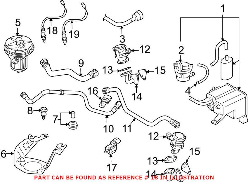 VW Oxygen Sensor - Front 1K0998262M