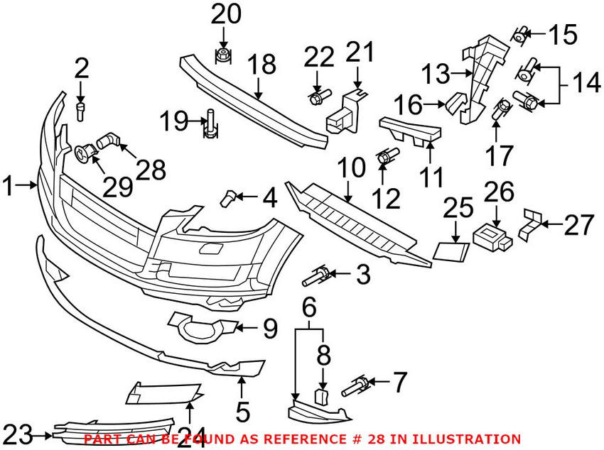 Audi VW Park Assist Sensor - Front and Rear (Un-painted) 1S0919275CGRU