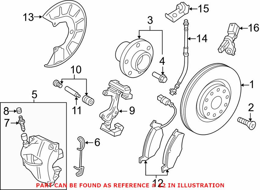 VW Disc Brake Pad Set - Front 3C0698151D