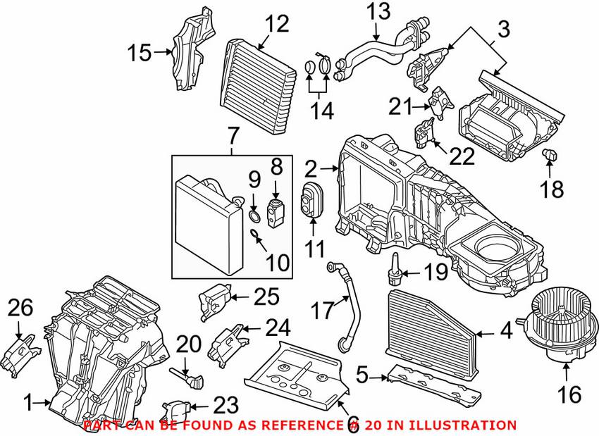 Audi VW Cabin Air Temperature Sensor 3D0907543A Genuine VW/Audi 3D0907543A