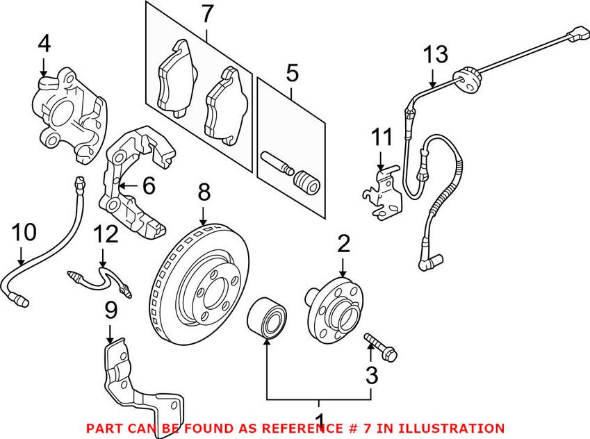 Audi Disc Brake Pad Set - Front 4B0698151AD