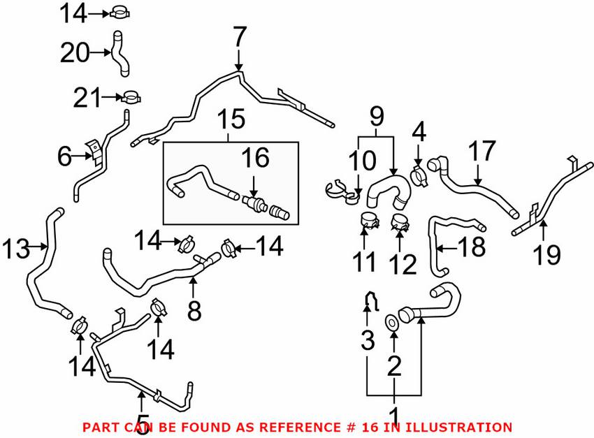 Audi VW Engine Oil Cooler Thermostat (80 Deg) 4E0121113