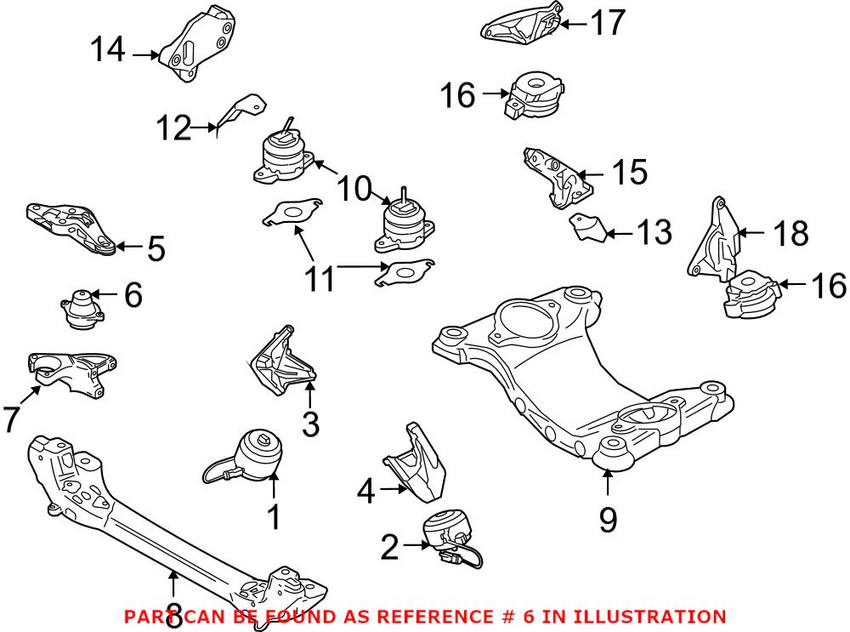 Audi Engine Mount 4E0199267S