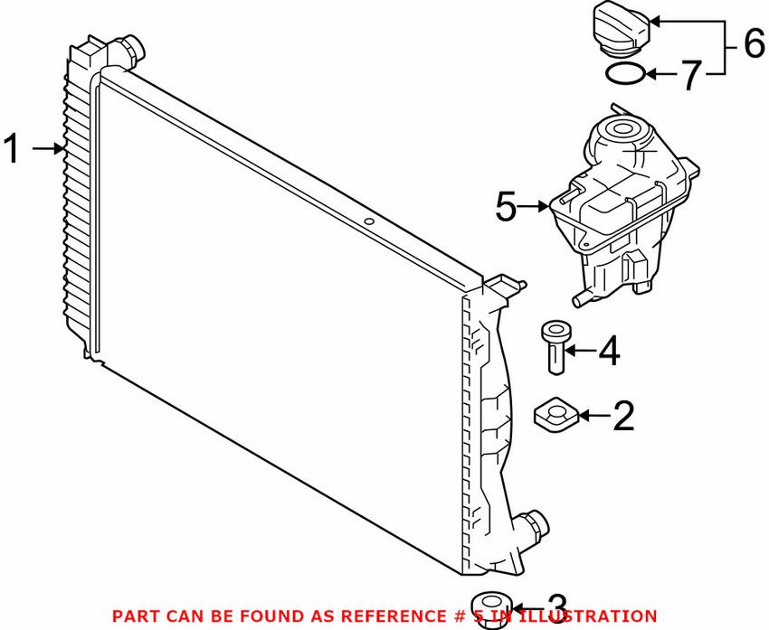 Audi Expansion Tank 4F0121403AA