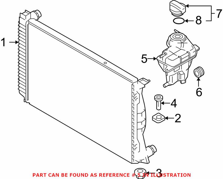 Audi Expansion Tank 4F0121403M