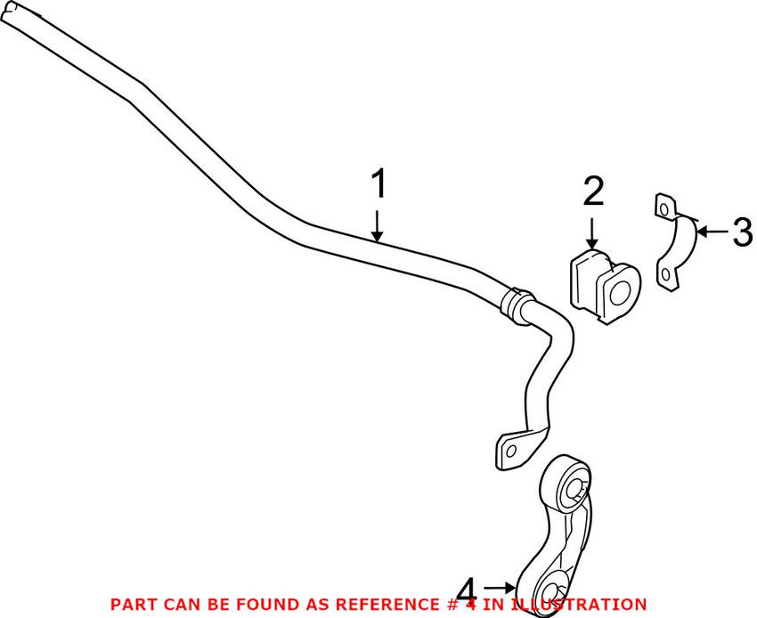 Audi Sway Bar End Link - Rear 4F0505465Q