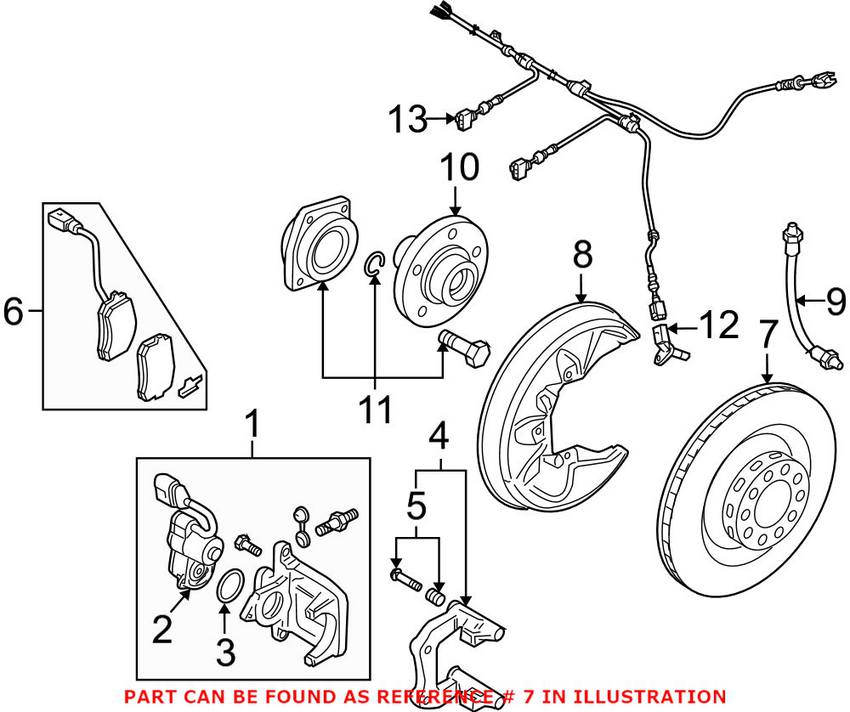 Audi Disc Brake Rotor - Rear (330mm)