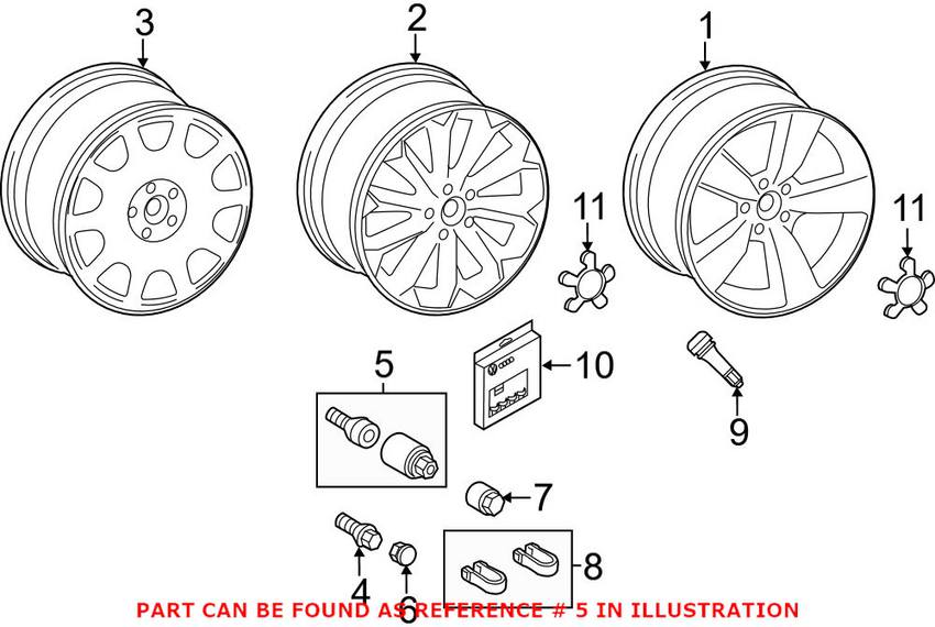 Audi Wheel Lug Bolt 4F0698139C814