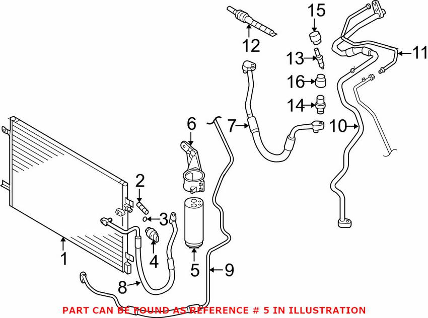 Audi A/C Receiver Drier 4F0820191B