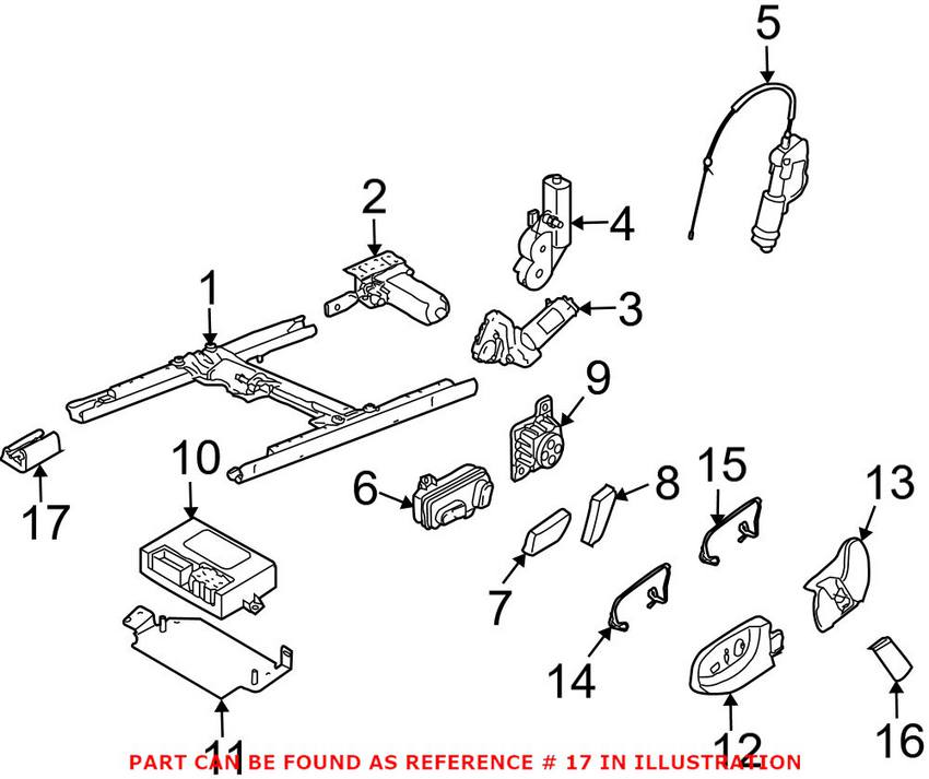 Audi Seat Track Cover 4F088134701C