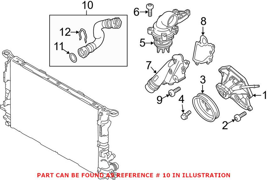 Audi Radiator Coolant Hose - Lower 4G0121049Q