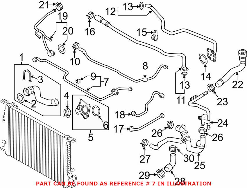 Audi Engine Coolant Pipe - Front 4G0121081BF