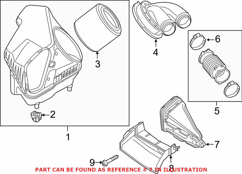 Audi Engine Air Intake Hose 4G0129624J