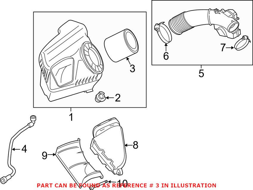 Audi Engine Air Filter 4G0133843