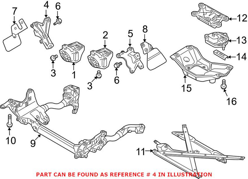 Engine Mount Bracket - Passenger Side